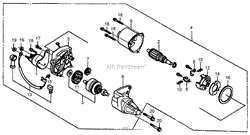 STARTER MOTOR ASSEMBLY HONDA GX390K1QNE2