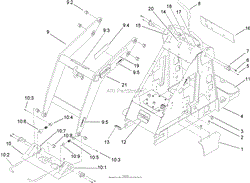 FRAME AND LOADER ARM ASSEMBLY