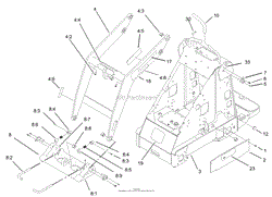 FRAME AND LOADER ARM ASSEMBLY