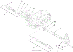 FOUR SPOOL VALVE ASSEMBLY NO. 105-8377