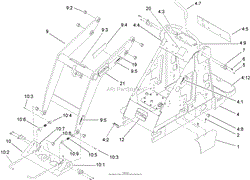 FRAME AND LOADER ARM ASSEMBLY