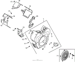 BLOWER HOUSING AND BAFFLE ASSEMBLY KOHLER CH20S 64733