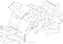 FRAME AND LOADER ARM ASSEMBLY