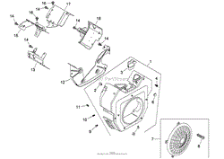 BLOWER HOUSING AND BAFFLE ASSEMBLY KOHLER CH20S-64763