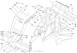 FRAME AND LOADER ARM ASSEMBLY