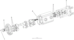 TANDEM HYDRAULIC PUMP ASSEMBLY NO. 108-4710