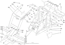 FRAME AND LOADER ARM ASSEMBLY