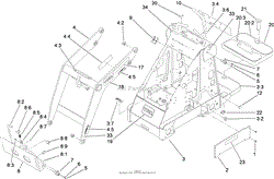 FRAME AND LOADER ARM ASSEMBLY