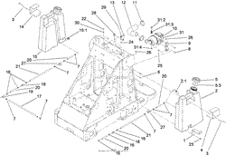 FUEL TANK AND AIR FILTER ASSEMBLY