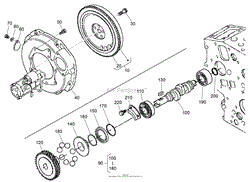 FLYWHEEL, FUEL CAMSHAFT AND GOVERNOR SHAFT ASSEMBLY