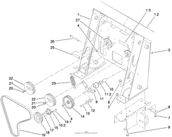 LOADER TOWER AND PULLEY ASSEMBLY