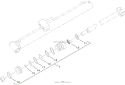 LEFT HAND HYDRAULIC LIFT CYLINDER ASSEMBLY NO. 104-6267