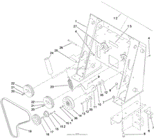 LOADER TOWER AND PULLEY ASSEMBLY