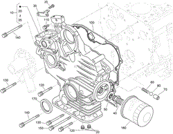 GEAR CASE AND OIL FILTER CARTRIDGE ASSEMBLY