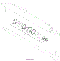 LEFT HAND HYDRAULIC LIFT CYLINDER ASSEMBLY NO. 117-1831