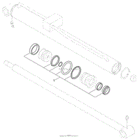 RIGHT HAND HYDRAULIC LIFT CYLINDER ASSEMBLY NO. 117-1832