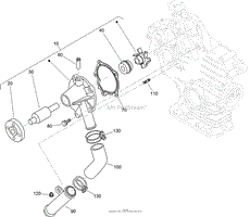 WATER PUMP AND WATER PIPE ASSEMBLY