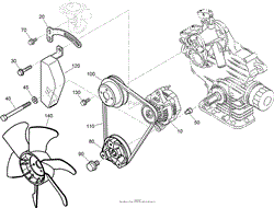 ALTERNATOR, PULLEY AND FAN ASSEMBLY