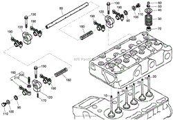 VALVE AND ROCKER ARM ASSEMBLY