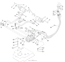 HYDRAULIC MOTOR AND HOSE ASSEMBLY