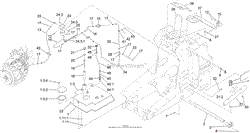 HYDRAULIC TANK AND TRACK SHAFT ASSEMBLY