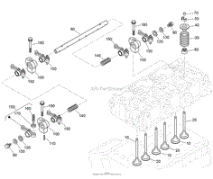 VALVE AND ROCKER ARM ASSEMBLY