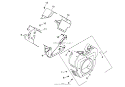 BLOWER HOUSING AND BAFFLE ASSEMBLY KOHLER CH20S-64762