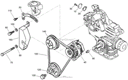 FUEL COVER, ALTERNATOR AND PULLEY ASSEMBLY