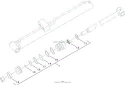 RIGHT HAND HYDRAULIC LIFT CYLINDER ASSEMBLY NO. 104-6269