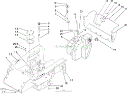 MAIN FRAME AND FUEL TANK ASSEMBLY