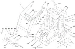 FRAME AND LOADER ARM ASSEMBLY