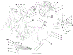 FUEL TANK AND AIR FILTER ASSEMBLY