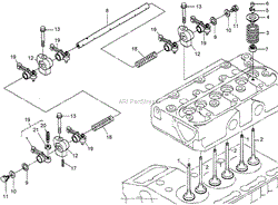 VALVE AND ROCKER ARM ASSEMBLY