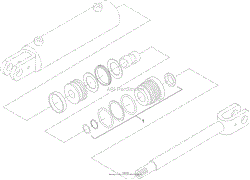 HYDRAULIC CYLINDER ASSEMBLY NO. 117-1834