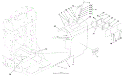 REAR COVER AND THIGH SUPPORT ASSEMBLY