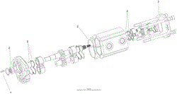 TANDEM HYDRAULIC PUMP ASSEMBLY NO. 98-4702