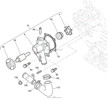 WATER PUMP AND WATER PIPE ASSEMBLY