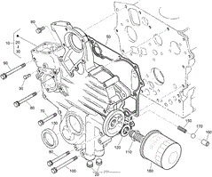 GEAR CASE AND OIL FILTER CARTRIDGE ASSEMBLY