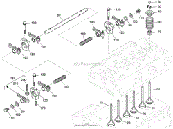 VALVE AND ROCKER ARM ASSEMBLY