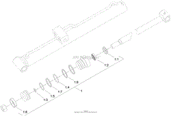 LEFT HAND HYDRAULIC LIFT CYLINDER ASSEMBLY NO. 104-6267