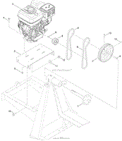 ENGINE AND BELT ASSEMBLY