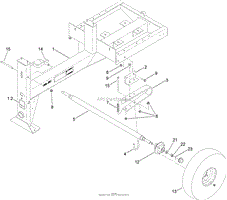 FRAME AND AXLE ASSEMBLY