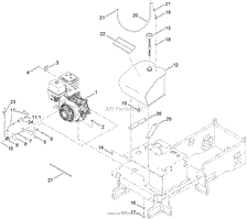 ENGINE AND FUEL TANK ASSEMBLY