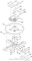 36 INCH ROTATING RING, BLADE AND GEARBOX ASSEMBLY