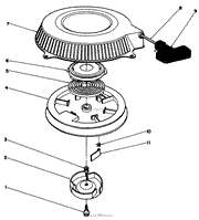 RECOIL ASSEMBLY (KAWASAKI MODEL FB460V TYPE DS08)