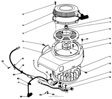 RECOIL &amp; FLYWHEEL ASSEMBLY (KAWASAKI MODEL FB460V TYPE DS08)