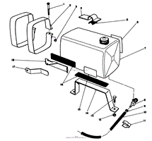 3 QT. FUEL TANK ASSEMBLY NO. 52-3690 (OPTIONAL)