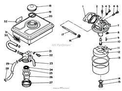 FUEL TANK &amp; CARBURETOR ASSEMBLY