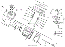 CYLINDER HEAD, VALVE &amp; BREATHER