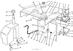 HOOD, FUEL TANK &amp; HYDRAULIC RESERVOIR ASSEMBLY